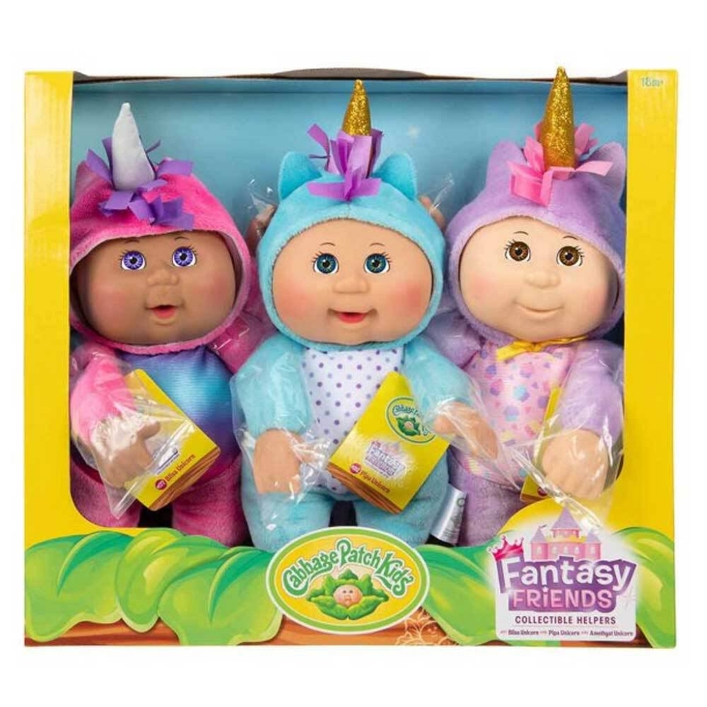 Cabbage Patch Kids Dolls 9″ Soft Cuddly Body Pack of 3 Collectible Cuties Fantas
